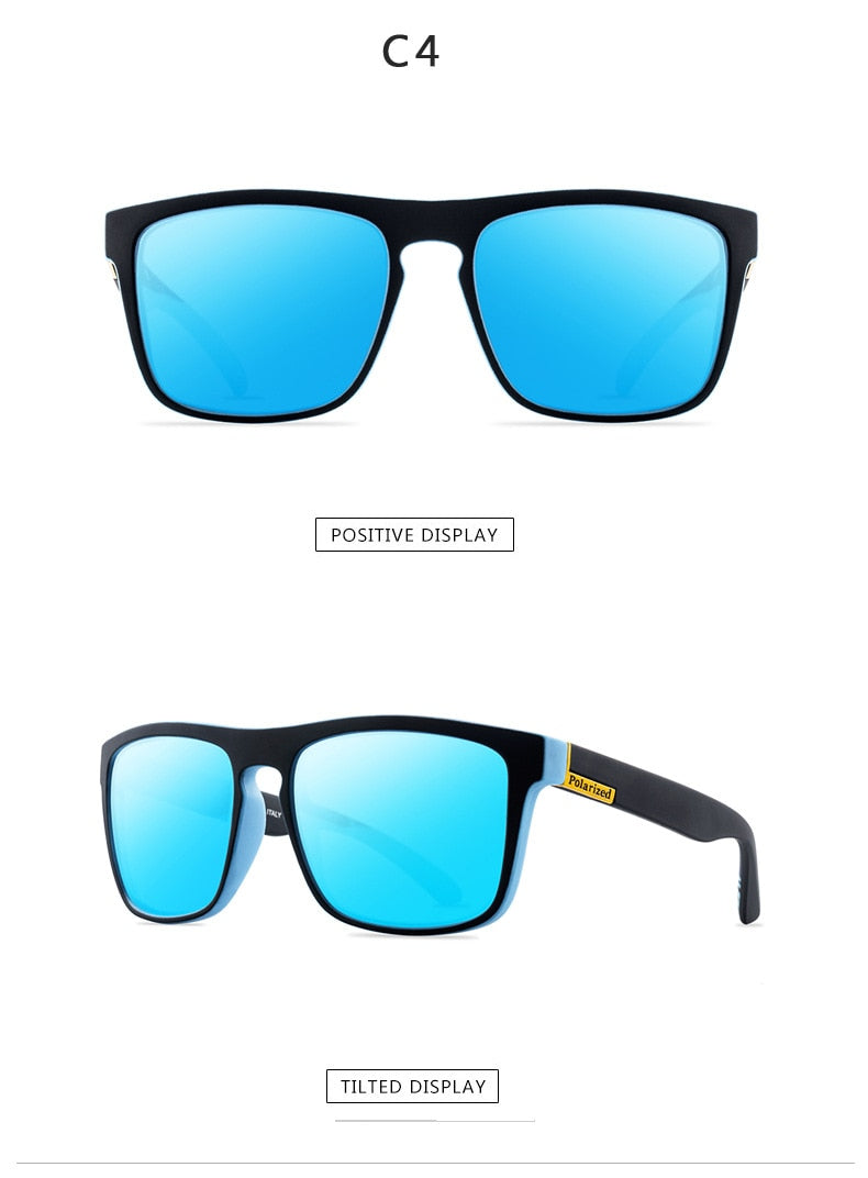 DJXFZLO Classic Polarized Mirror Square Sunglasses