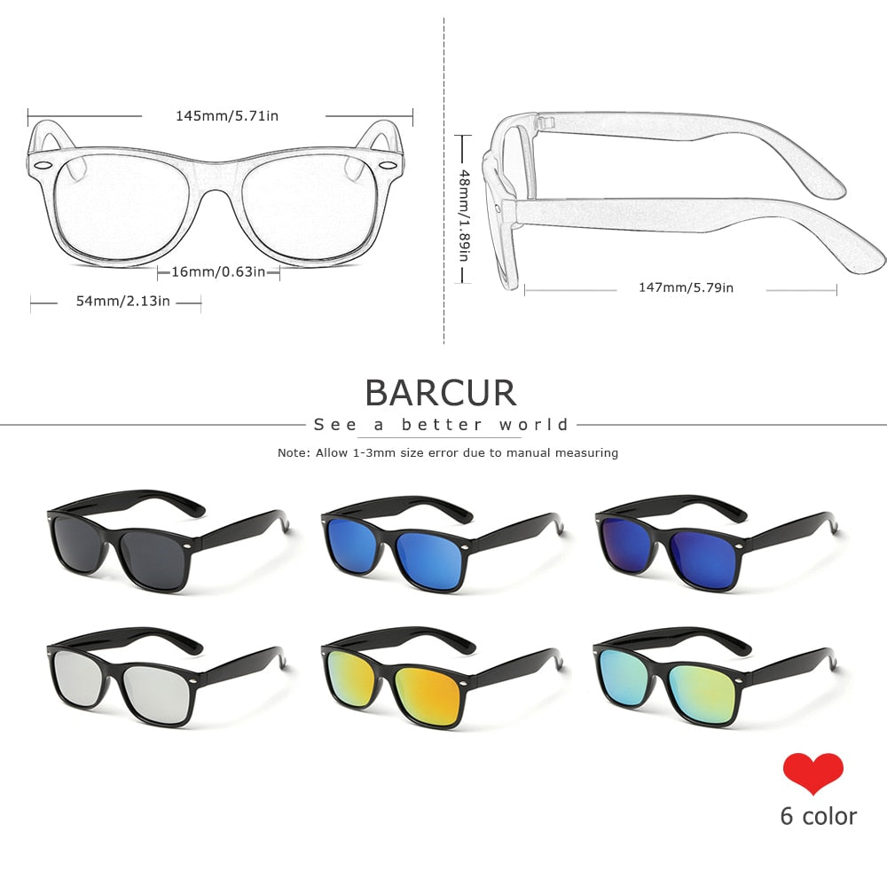 BARCUR Retro Unisex Sunglasses UV400