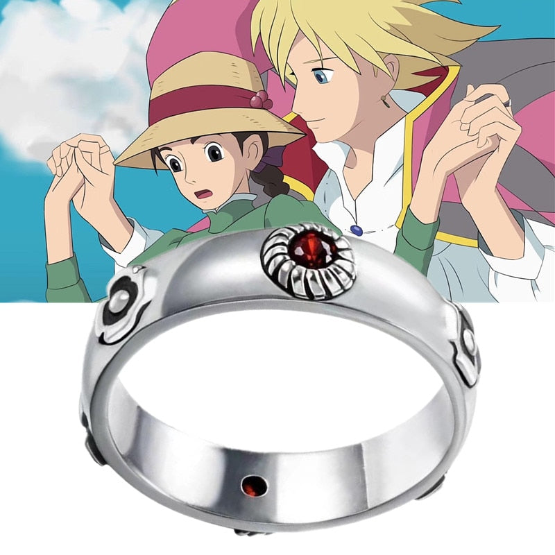 Anime Howl's Moving Castle Cosplay Metal Adjustable Rings