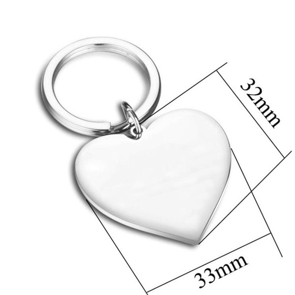 Heart Shaped Engraved Letters Keychain To Mum