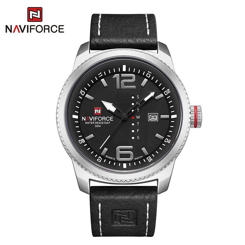 Male Watches Casual Sport Day and Date Display Quartz Wristwatch