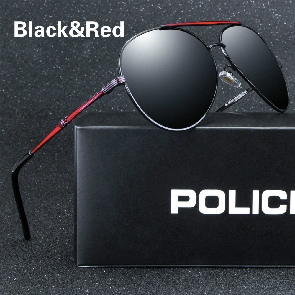 Unisex POLICE Brand Polarized Pilot Sunglasses