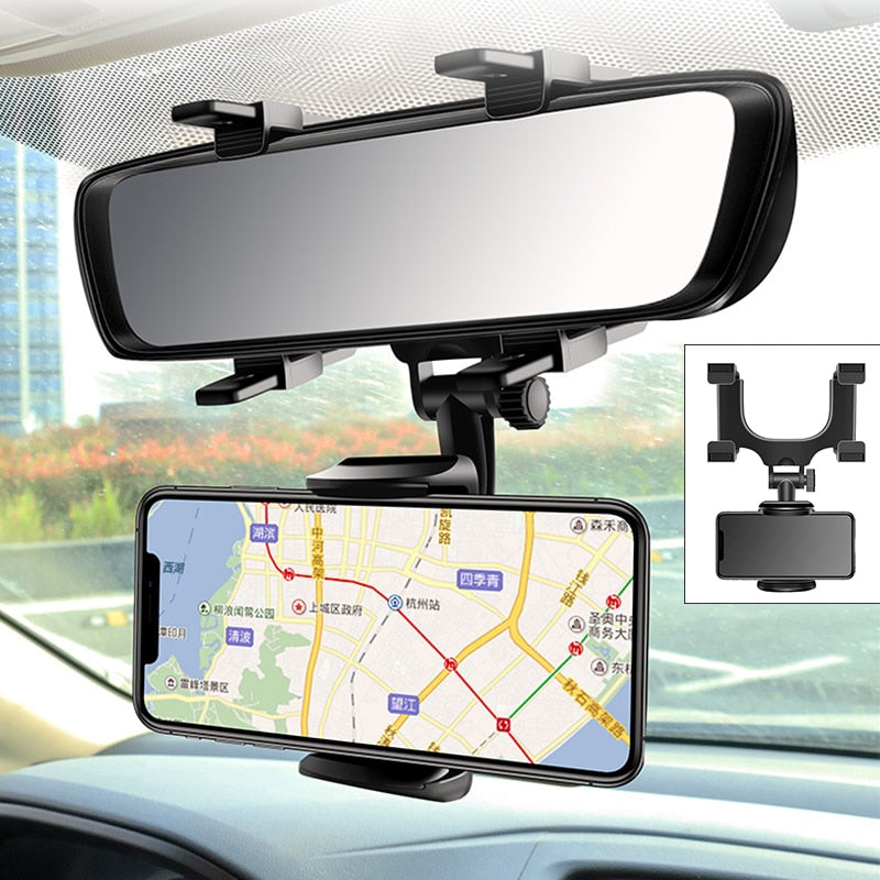 Car Rearview Mirror Phone Mount Accessories