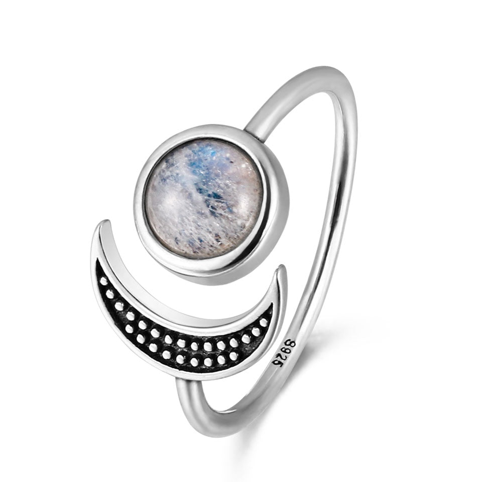 Nasiya Adjustable Natural Moonstone Silver Jewelry