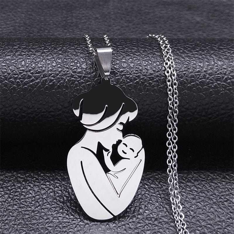 Family Stainless Steel Silver Color Chain Jewelry