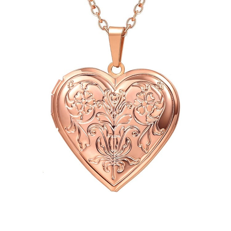 Openable Heart Locket Necklace