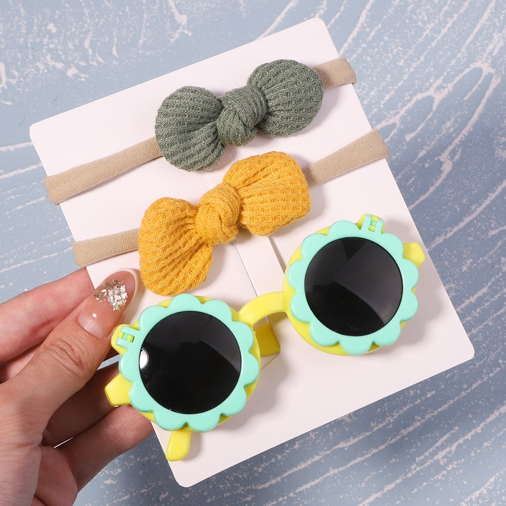 2Pcs/ Kids Headband & Sunglasses