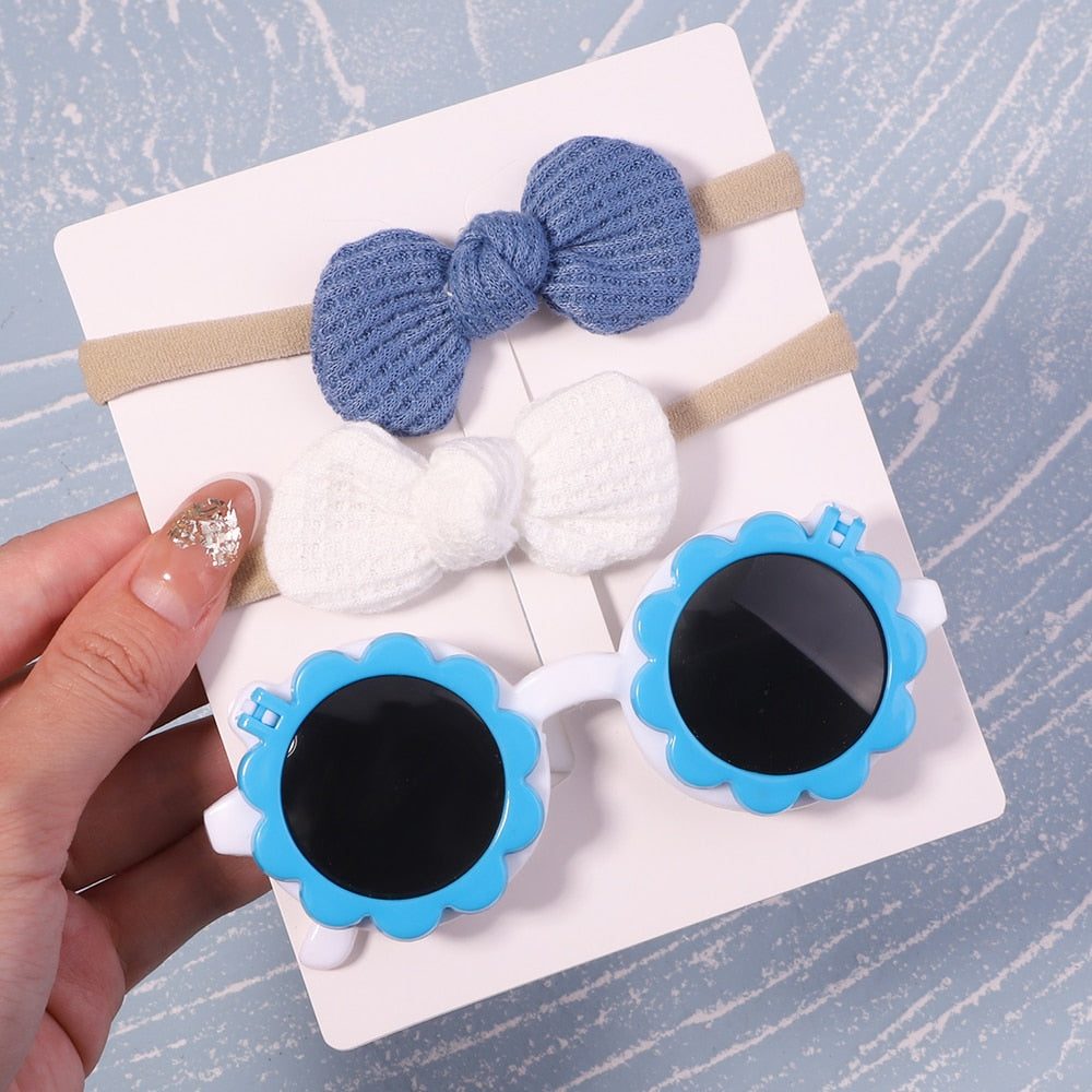 2Pcs/ Kids Headband & Sunglasses