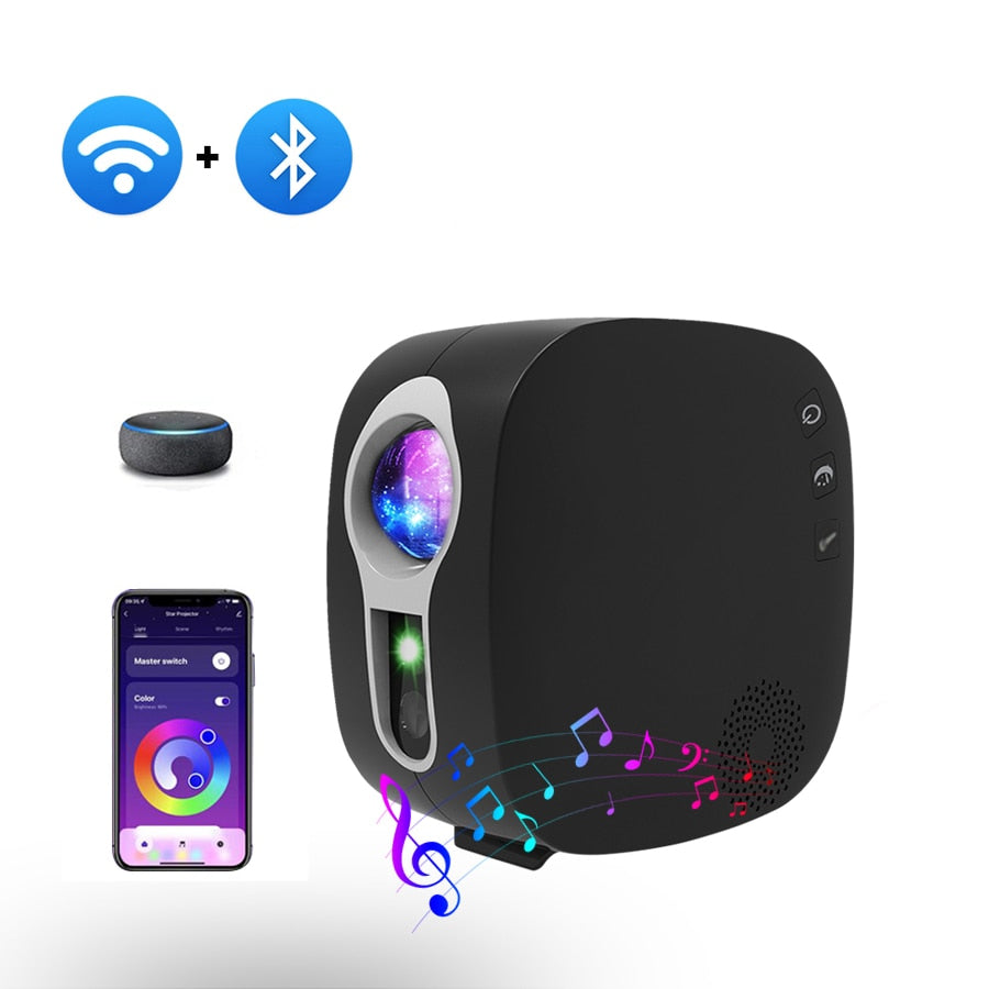 APP Controlled WiFi Galaxy Star Projector Night Light