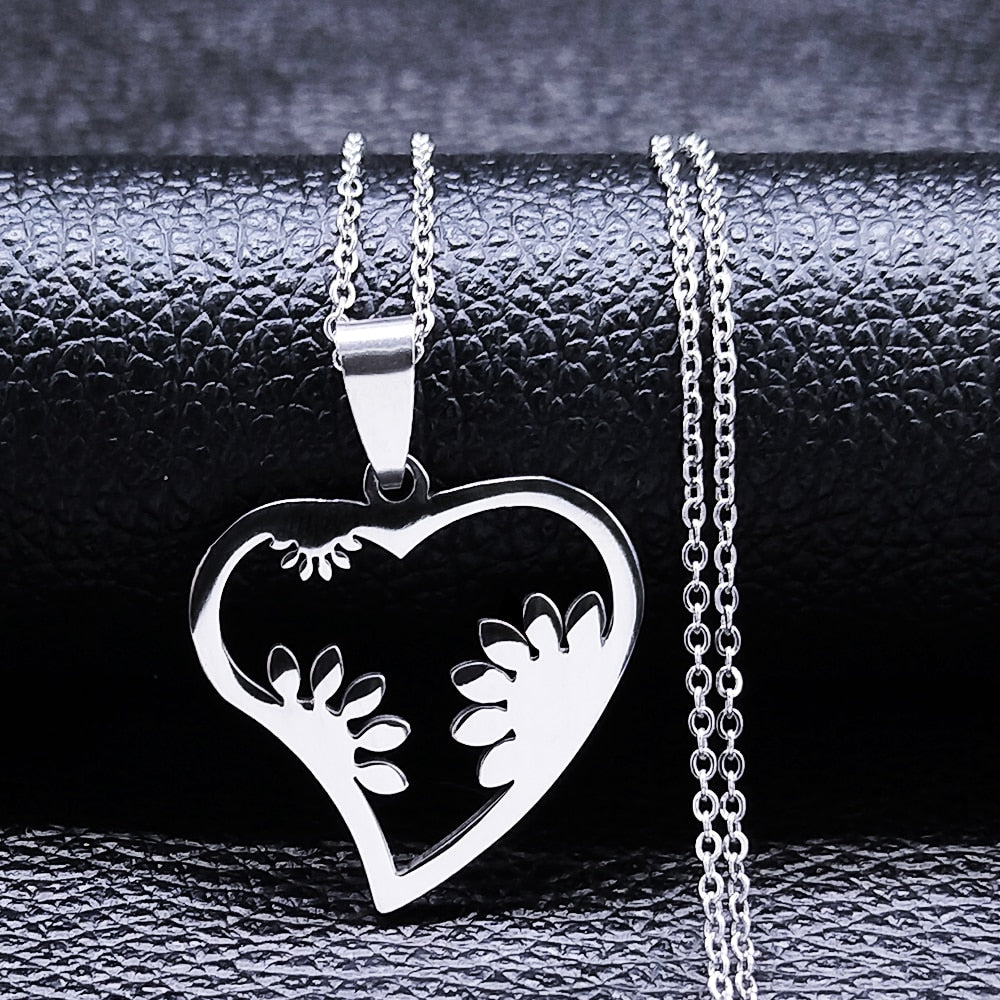 Family Stainless Steel Silver Color Chain Jewelry