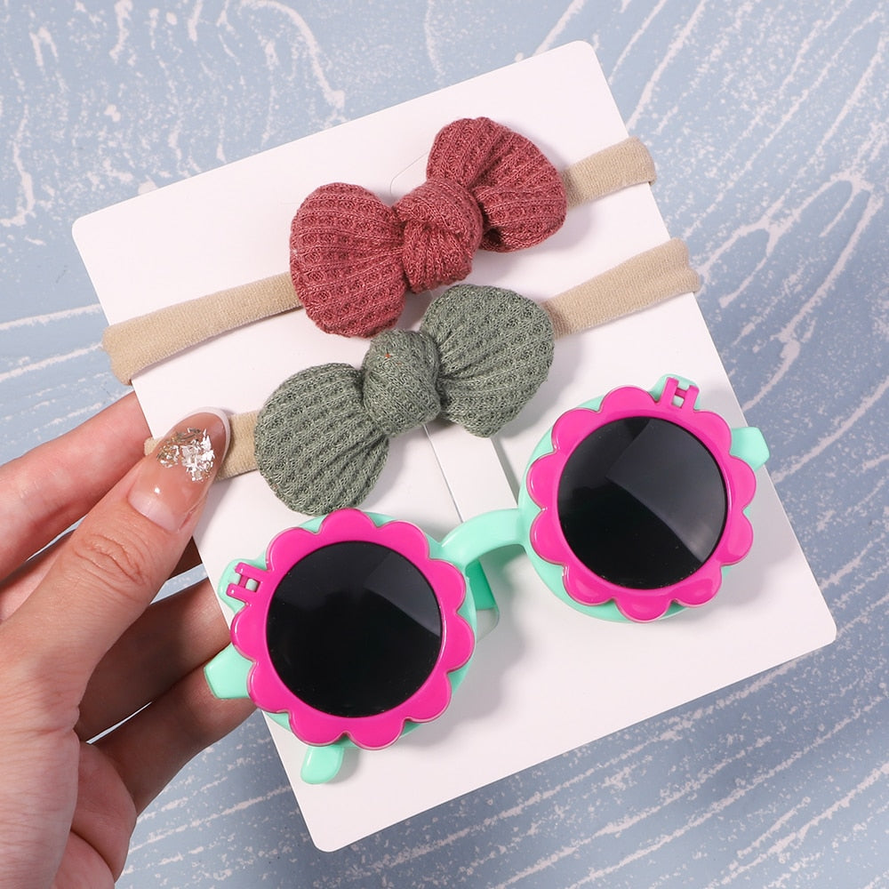 2Pcs/ Kids Headband & Sunglasses