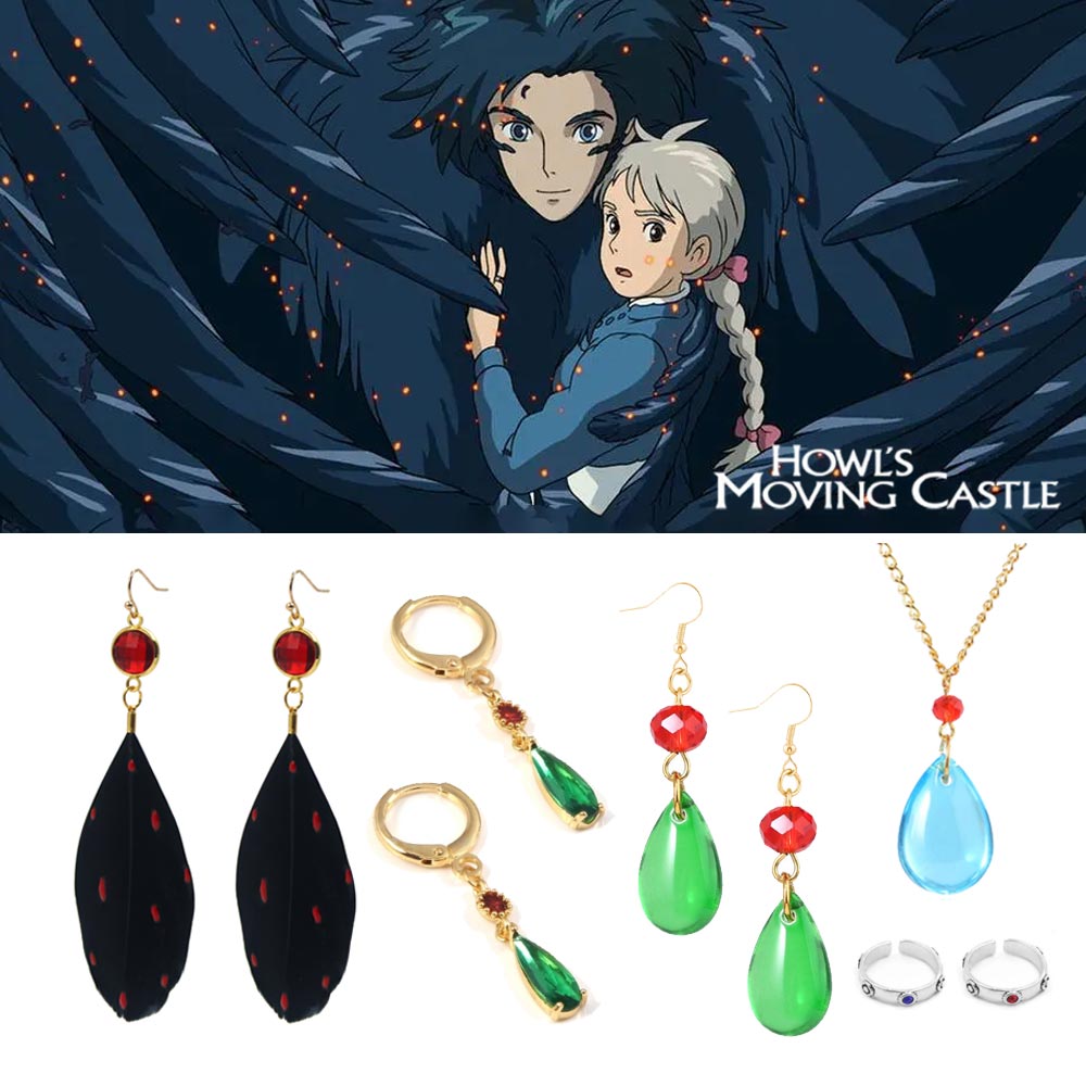 Anime Howl Moving Castle Costume Earrings