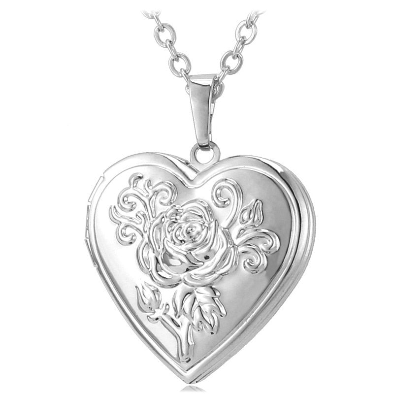 Openable Heart Locket Necklace