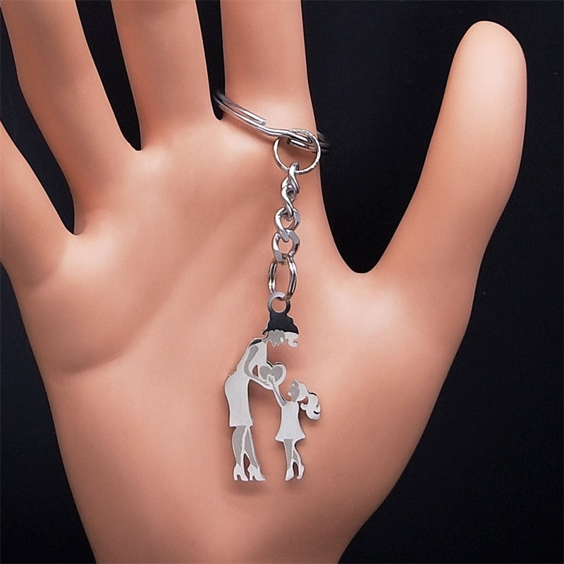 Family Stainless Steel Silver Color Chain Jewelry