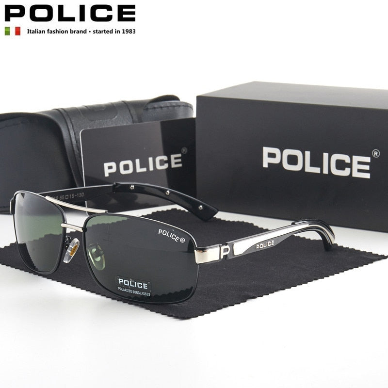 POLICE Men's Polarized Pilot Sunglasses