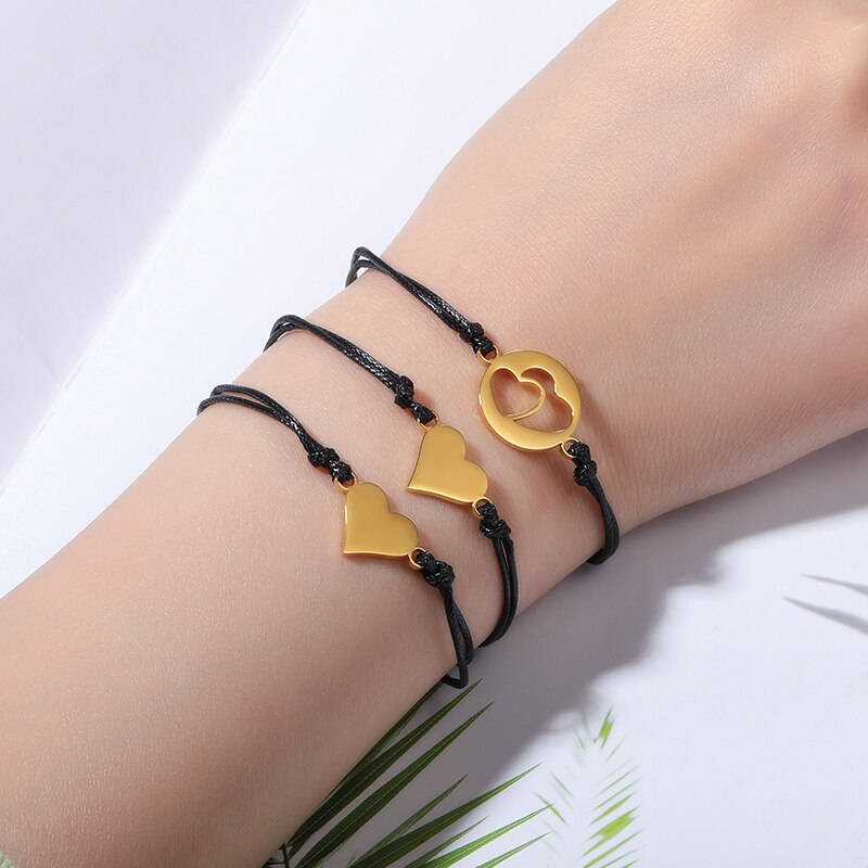 3PCS Hearts Adjustable Bracelet