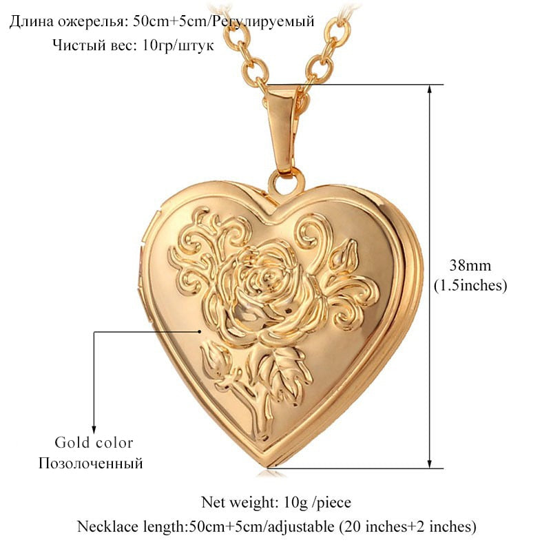 Openable Heart Locket Necklace