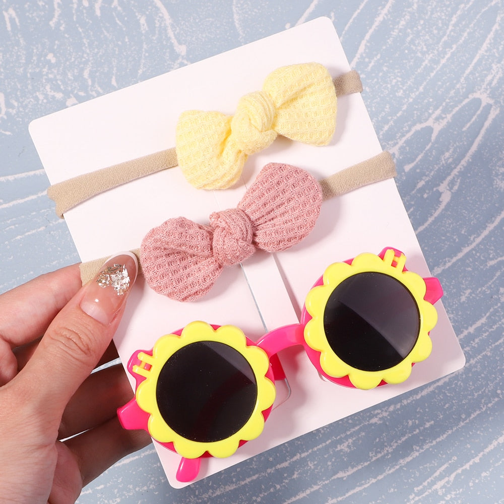 2Pcs/ Kids Headband & Sunglasses