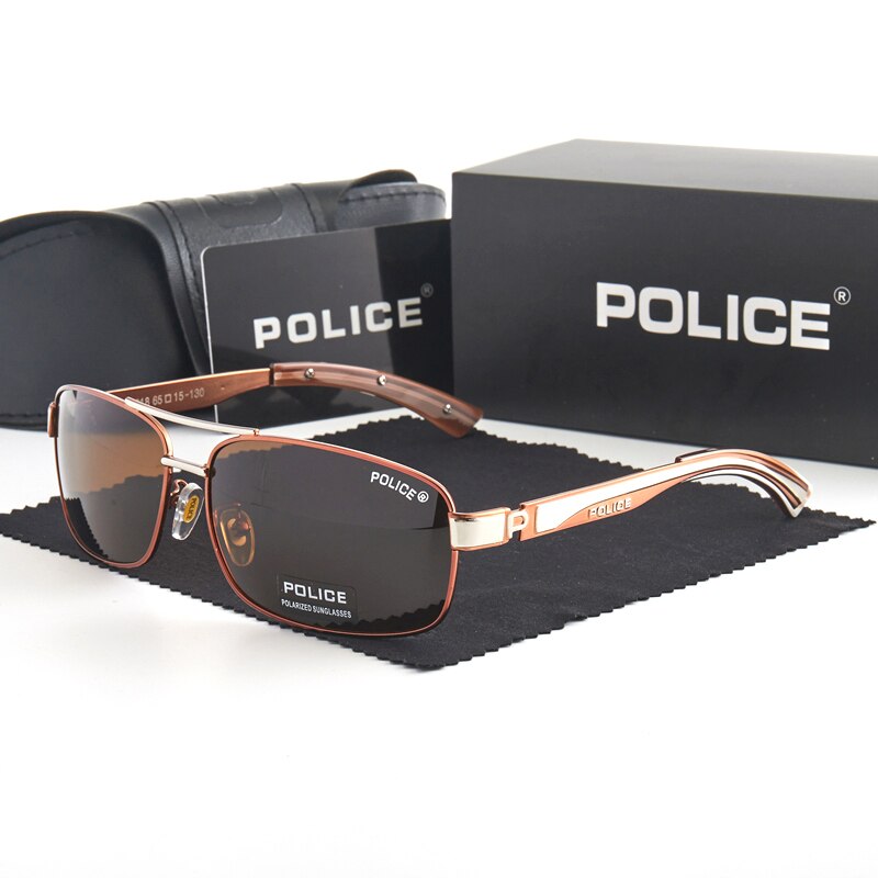 POLICE Men's Polarized Pilot Sunglasses