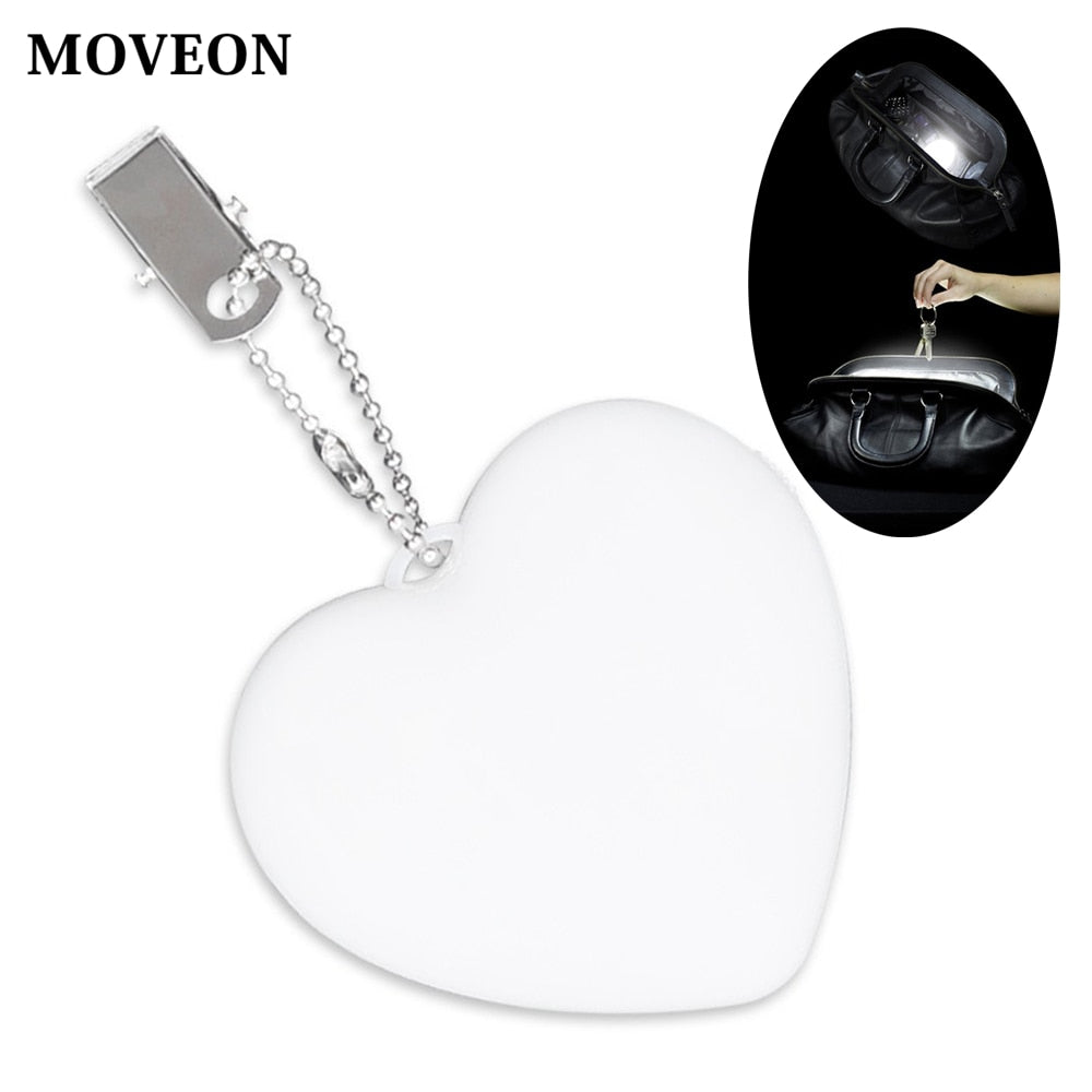 Purse Handbag Light Heart Shaped Sensor LED Bag