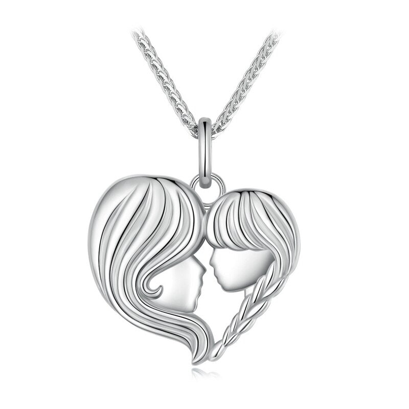 Sterling Silver Mother and Daughter Necklaces