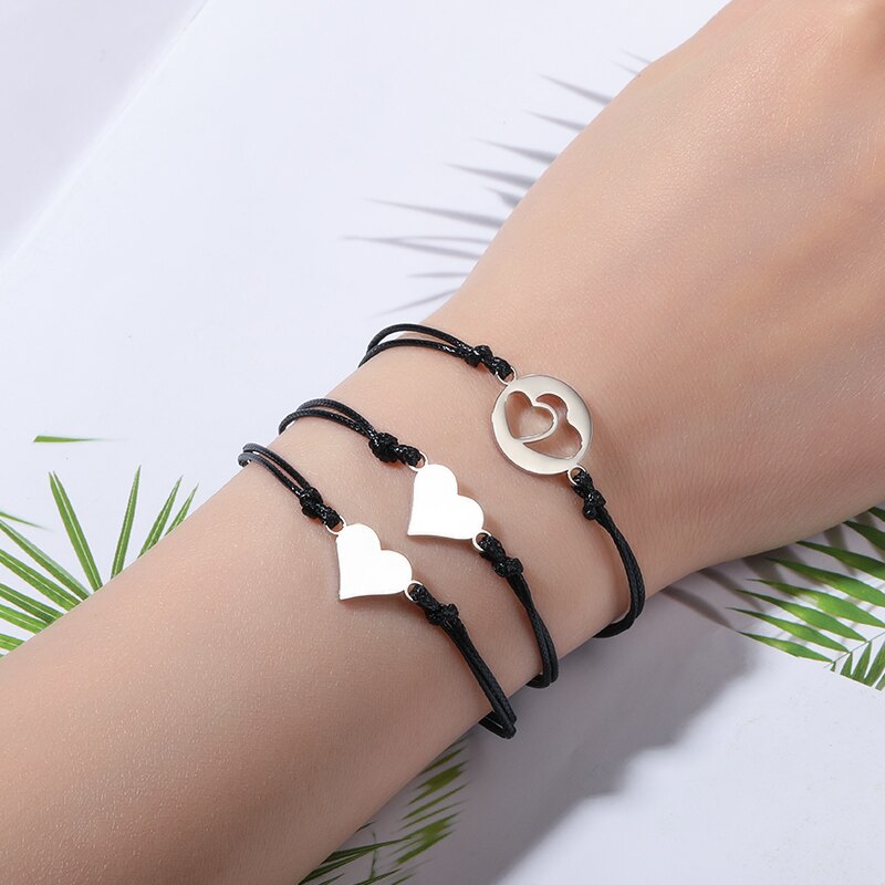 3PCS Hearts Adjustable Bracelet