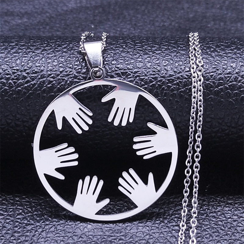 Family Stainless Steel Silver Color Chain Jewelry