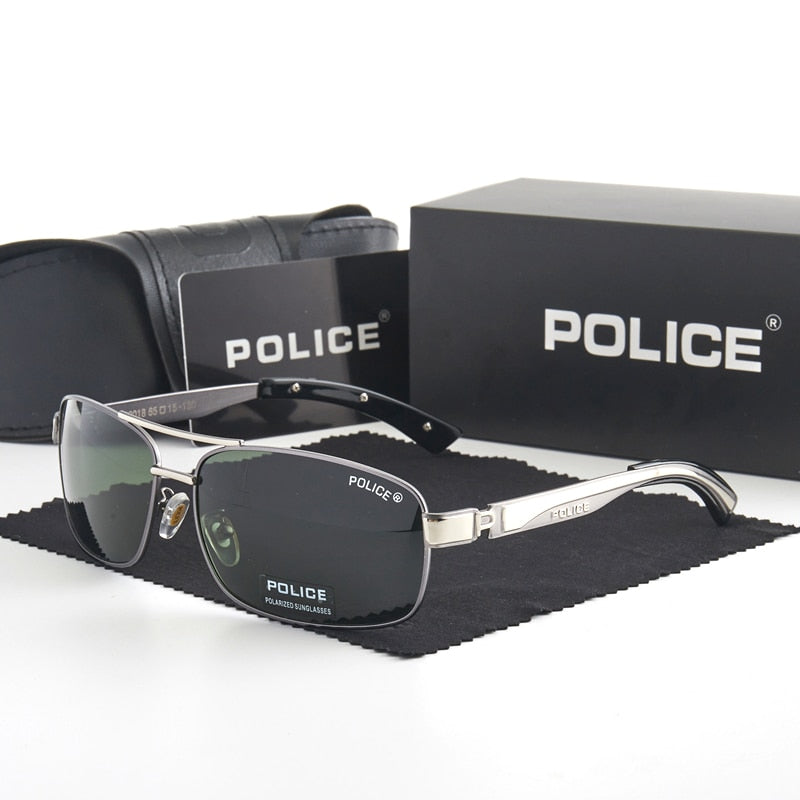 POLICE Men's Polarized Pilot Sunglasses