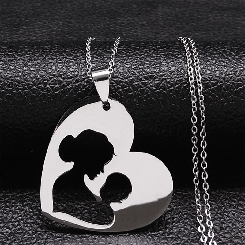 Family Stainless Steel Silver Color Chain Jewelry