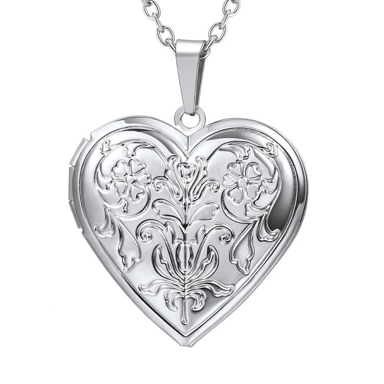 Openable Heart Locket Necklace