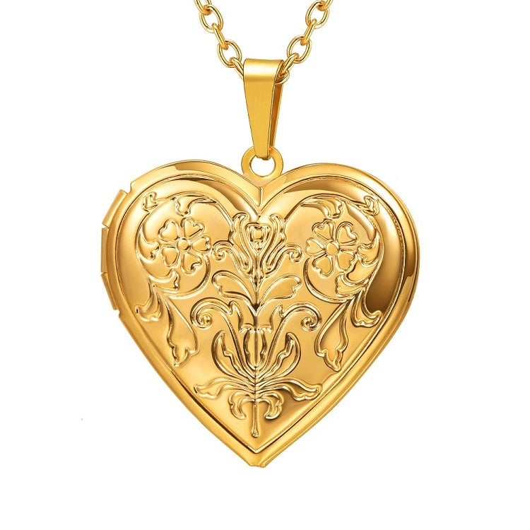 Openable Heart Locket Necklace