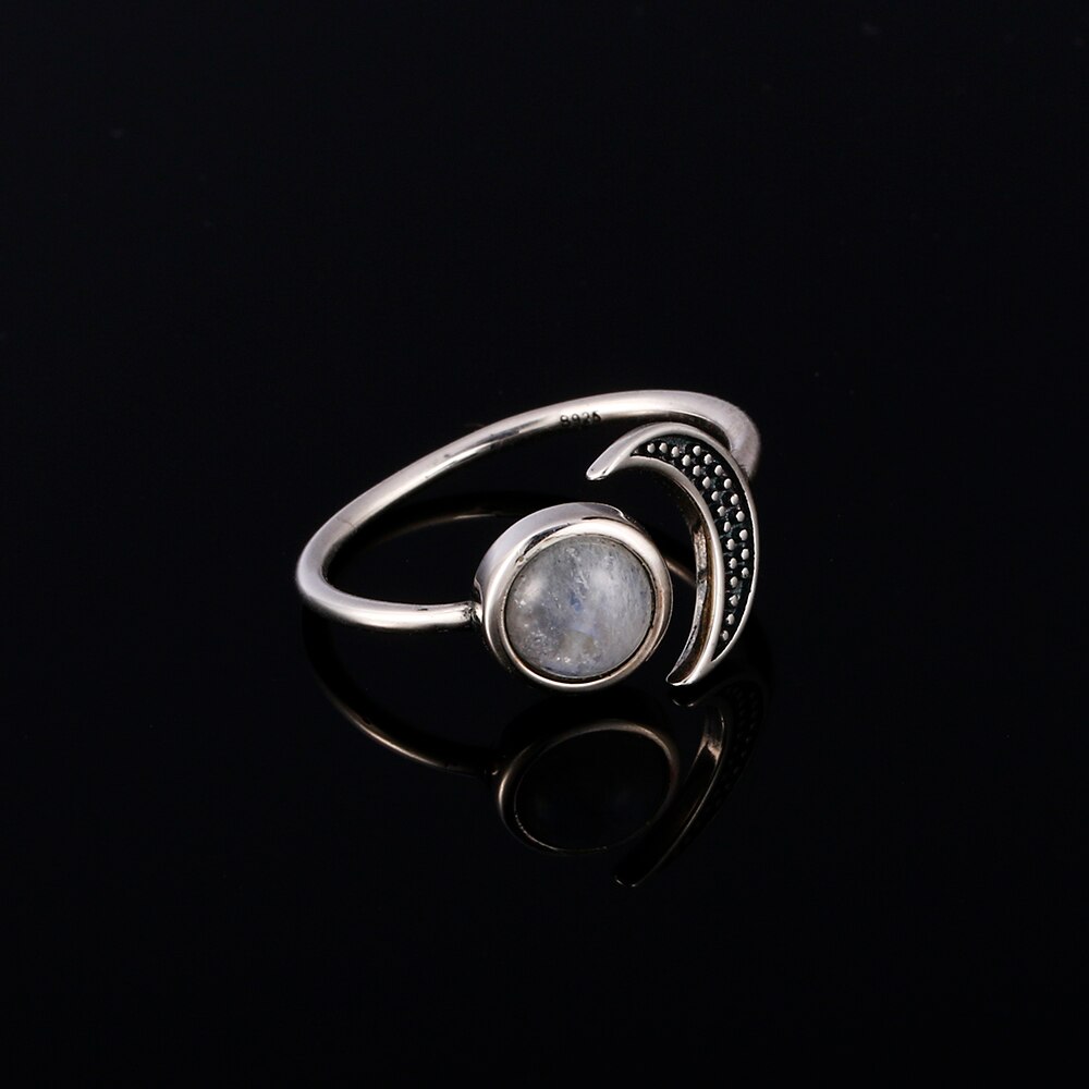 Nasiya Adjustable Natural Moonstone Silver Jewelry