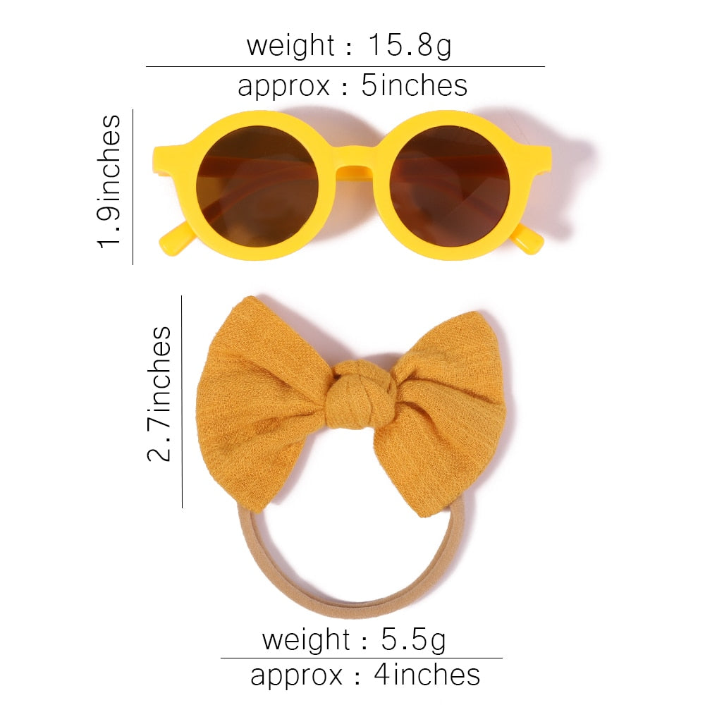 2Pcs/ Kids Headband & Sunglasses